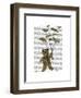 Bear with Book Butterflies-Fab Funky-Framed Art Print