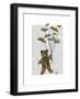 Bear with Book Butterflies-Fab Funky-Framed Art Print