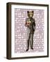 Bear with Cocktail-Fab Funky-Framed Art Print