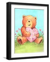 Bear with Heart-Melinda Hipsher-Framed Giclee Print