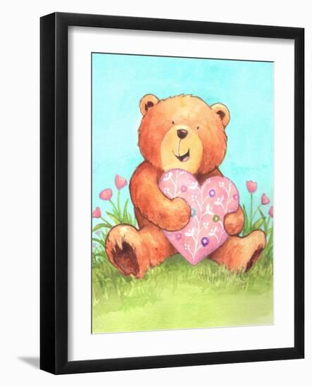 Bear with Heart-Melinda Hipsher-Framed Giclee Print