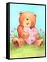 Bear with Heart-Melinda Hipsher-Framed Stretched Canvas