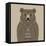 Bear with Tie-null-Framed Stretched Canvas