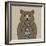 Bear with Tie-null-Framed Art Print