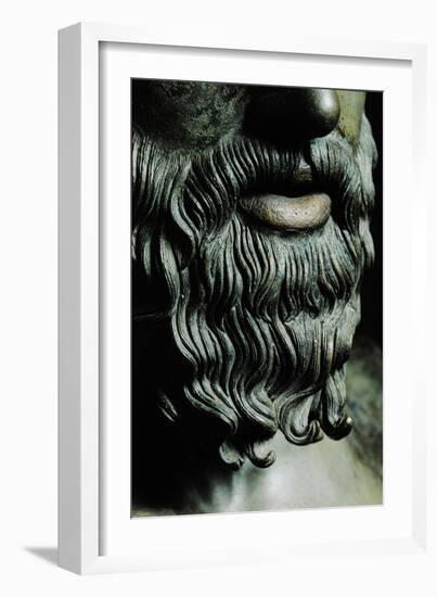 Beard and Lips with Rest of Red Paint: Detail of the Statue of Young Man-Phidias-Framed Giclee Print