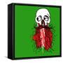 Beard skull-Thomas MacGregor-Framed Stretched Canvas