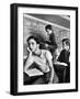 Beard Started on Teenage High School Student as Others Work on Lessons at blackboard and desk-Alfred Eisenstaedt-Framed Photographic Print