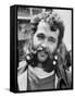 Bearded and Mustached Hippie at Anti War Demonstration in Golden Gate Park-Ralph Crane-Framed Stretched Canvas