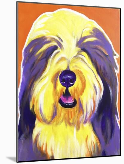 Bearded Collie - Banana-Dawgart-Mounted Giclee Print