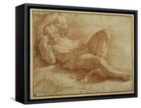 Bearded Figure, Sleeping-Parmigianino-Framed Stretched Canvas