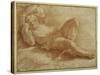 Bearded Figure, Sleeping-Parmigianino-Stretched Canvas