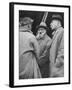 Bearded French Sculptor Constanin Brancusi, Sharing Impressions with Surrealist Poet Tristan Tzara-Ralph Morse-Framed Premium Photographic Print