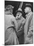 Bearded French Sculptor Constanin Brancusi, Sharing Impressions with Surrealist Poet Tristan Tzara-Ralph Morse-Mounted Premium Photographic Print