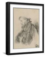 Bearded Man, Half Length, in Profile to the Left-Rembrandt van Rijn-Framed Giclee Print