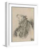 Bearded Man, Half Length, in Profile to the Left-Rembrandt van Rijn-Framed Giclee Print