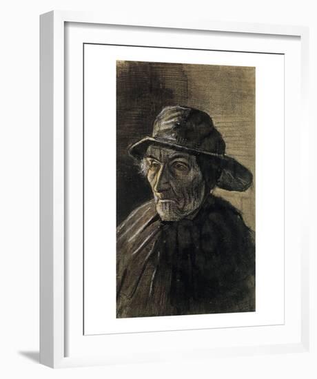 Beardless Fishman Wearing a Sou'wester-Vincent van Gogh-Framed Art Print