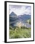 Beargrass, Hidden Lake and Mount Reynolds, Glacier National Park, Montana, USA-Geoff Renner-Framed Photographic Print