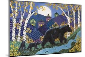 Bearly Midnight-K.C. Grapes-Mounted Giclee Print