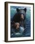 Bearly Swimming-Kevin Daniel-Framed Art Print