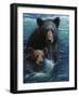 Bearly Swimming-Kevin Daniel-Framed Art Print