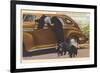 Bears at Car, Great Smoky Mountains-null-Framed Premium Giclee Print