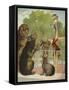 Bears Baiting Boys-Richard Andre-Framed Stretched Canvas