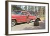 Bears Begging at Car-null-Framed Art Print