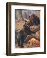 Bears, Cuthbert Swan-Cuthbert Swan-Framed Art Print