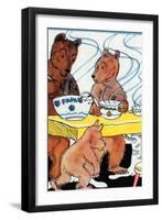 Bears Discover the Porridge-Julia Letheld Hahn-Framed Art Print