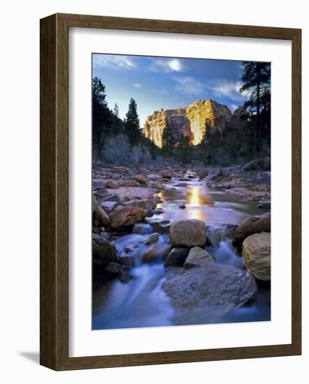 Bears Ears National Monument, Utah. USA. Creek in Arch Canyon. Manti-La Sal NF. Colorado Plateau.-Scott Smith-Framed Photographic Print