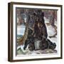 "Bears Eating Maple Syrup," March 28, 1942-Paul Bransom-Framed Premium Giclee Print