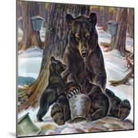 "Bears Eating Maple Syrup," March 28, 1942-Paul Bransom-Mounted Giclee Print