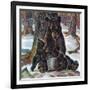 "Bears Eating Maple Syrup," March 28, 1942-Paul Bransom-Framed Giclee Print