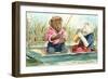 Bears Fishing-null-Framed Art Print