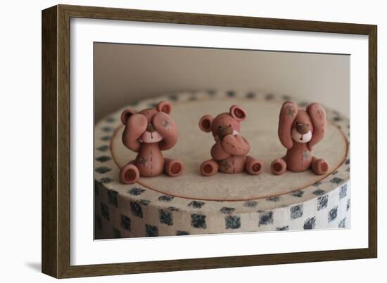 Bears Hear See Speak-null-Framed Photographic Print