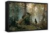 Bears in the Forest Morning-Ivan Ivanovitch Shishkin-Framed Stretched Canvas