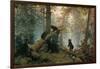 Bears in the Forest Morning-Ivan Ivanovitch Shishkin-Framed Art Print