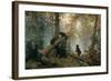 Bears in the Forest Morning-Ivan Ivanovitch Shishkin-Framed Art Print