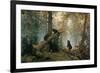 Bears in the Forest Morning-Ivan Ivanovitch Shishkin-Framed Premium Giclee Print