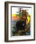 "Bears in Tree,"August 16, 1930-Charles Bull-Framed Giclee Print