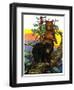 "Bears in Tree,"August 16, 1930-Charles Bull-Framed Giclee Print