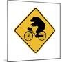 Bears on Bikes Crossing Sign-J Hovenstine Studios-Mounted Premium Giclee Print