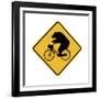 Bears on Bikes Crossing Sign-J Hovenstine Studios-Framed Giclee Print