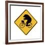 Bears on Bikes Crossing Sign-J Hovenstine Studios-Framed Giclee Print