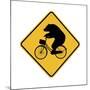 Bears on Bikes Crossing Sign-J Hovenstine Studios-Mounted Giclee Print