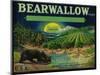 Bearwallow Apple Crate Label - Hood River, OR-Lantern Press-Mounted Art Print