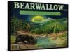 Bearwallow Apple Crate Label - Hood River, OR-Lantern Press-Stretched Canvas