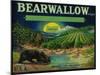 Bearwallow Apple Crate Label - Hood River, OR-Lantern Press-Mounted Art Print