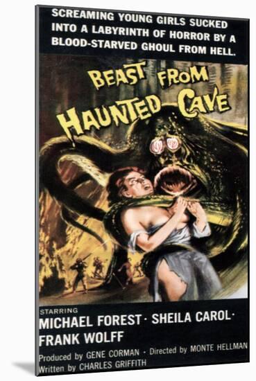 Beast From Haunted Cave, Sheila Carol, 1959-null-Mounted Art Print