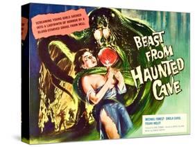 Beast From Haunted Cave, Sheila Carol, (Lobbycard), 1960-null-Stretched Canvas